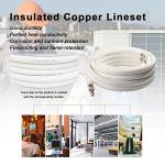 Wostore 25 Ft Mini Split Line Set with Fittings