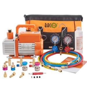 BACOENG R32 Vacuum Pump and Gauge Set 4 CFM