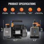VOGTEN 4.5 CFM AC Vacuum Pump with Gauge Set