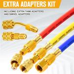 Innconee 10 Pack AC Gauge Hose Set with Adapters