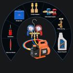VOGTEN 4.5 CFM Vacuum Pump and Gauge Kit