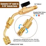 WADEO 31PC Angled Ball Valve Set for Mini Splits