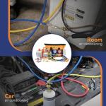 BACOENG 4.5CFM Vacuum Pump and Gauge Set