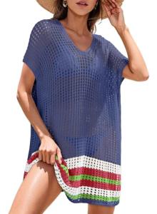 Dokotoo Crochet Side Split Beach Cover-Up Dress