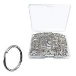 100 Pack Small Split Keychain Rings for Crafts