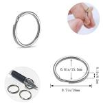 100 Pack Small Split Keychain Rings for Crafts