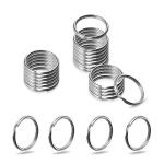 100 Pack Small Split Keychain Rings for Crafts