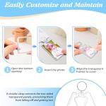 30 Pack Acrylic Photo Keychain Holders for DIY