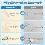 30 Pack Acrylic Photo Keychain Holders for DIY