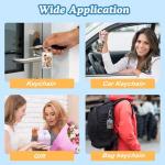 30 Pack Acrylic Photo Keychain Holders for DIY