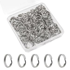 100PCS Metal Split Key Rings for DIY Crafts