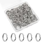 100PCS Metal Split Key Rings for DIY Crafts
