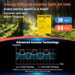 COSTWAY 12000 BTU Ductless Mini Split AC/Heat Pump