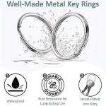 100PCS Metal Split Key Rings for DIY Crafts