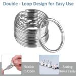 100PCS Metal Split Key Rings for DIY Crafts