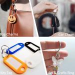 100PCS Metal Split Key Rings for DIY Crafts