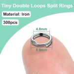300 PCS Silver Split Rings for Jewelry Making