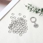 50 Pcs Stainless Steel Mini Split Key Rings