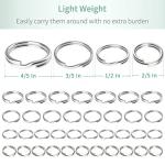 Pawfly 100 Pack Mini Split Key Rings