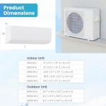 ARLIME 3 Zone 30000 BTU Mini Split AC/Heat Pump