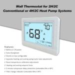 Programmable Heat Pump Thermostat with Large Display