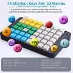 Koolertron 48-Key Programmable Macro Gaming Keyboard
