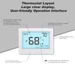 Programmable Heat Pump Thermostat with Large Display