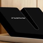 Split Top King Sheets Fitted Only for Adjustable Bed, 34 Inches Top Split from Head King Bottom Sheets Compatible with Sleep Number Bed, Half Split King Bed Sheet with Deep Pocket up to 18"