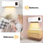 UDXFYS Climafy Portable Ductless Air Conditioner, Wall Mounted Split Max Air Conditioner, Mini Split Ac/Heating System Super Quiet Fast Cooling/Heating for Bedroom Living Room A 2PCS