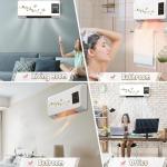 UDXFYS Climafy Portable Ductless Air Conditioner, Wall Mounted Split Max Air Conditioner, Mini Split Ac/Heating System Super Quiet Fast Cooling/Heating for Bedroom Living Room A 2PCS