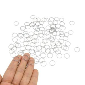 200pcs 12mm Mini Split Metal Key Ring Connectors