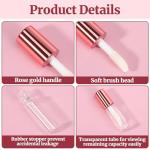 IANFAN 10 Pack Mini Lip Gloss Tubes with Brush