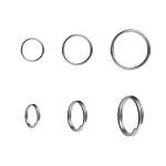 200pcs 12mm Mini Split Metal Key Ring Connectors