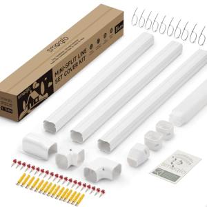 SMOQIO 12.5ft Mini Split Line Set Cover Kit