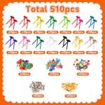 14 Color Mini Metal Brass Brads for Crafts