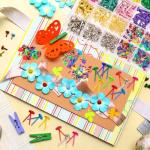 14 Color Mini Metal Brass Brads for Crafts