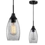 Viinew Black Seeded Glass Mini Pendant Shade