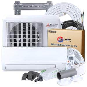 Mitsubishi 12000 BTU Mini Split Heat Pump System