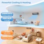 COSTWAY 24000 BTU WiFi Mini Split AC & Heater