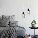 Viinew Black Seeded Glass Mini Pendant Shade