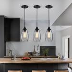 Viinew Black Seeded Glass Mini Pendant Shade