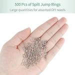 Uniclife 6mm Metal Split Jump Rings - 500 PCS