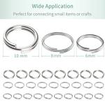 Uniclife 6mm Metal Split Jump Rings - 500 PCS