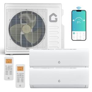 20K BTU Dual Zone Mini Split AC System