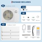 Garvee 27K BTU Tri Zone Mini Split AC System