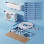 DELLA Hyper Heat 9,000 BTU Mini Split AC