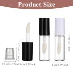 12 Clear Mini Lip Gloss Tubes with Brushes