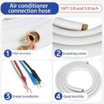 Thomletha 16FT Mini Split AC Connection Hose