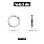 30pcs Stainless Steel Split Rings for Keychains