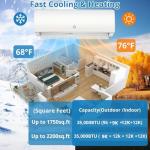 Smart 4-Zone Ductless Mini Split AC/Heat Pump